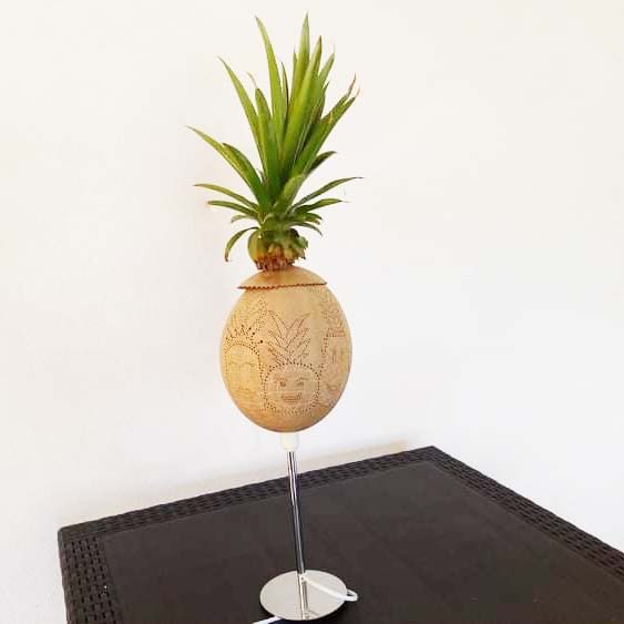 Lampe calebasse Guyanànà 4 ananas